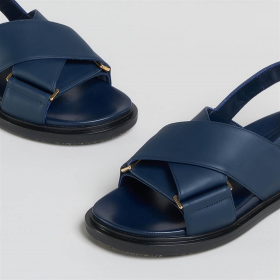 Marni Fussbett Sandaler, Blue China 